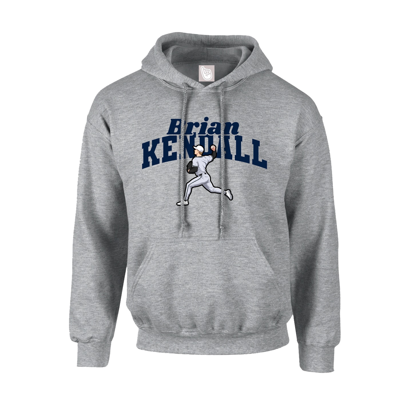 Youth Hoodie — Signature Arch in Grey