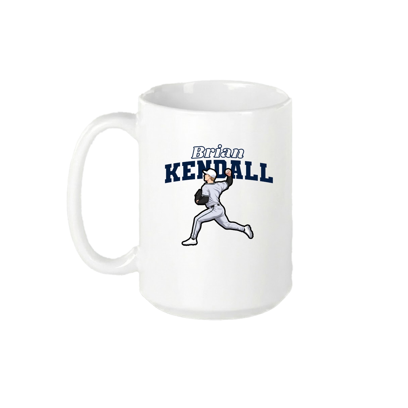 15oz Coffee Mug — Name Arch in White