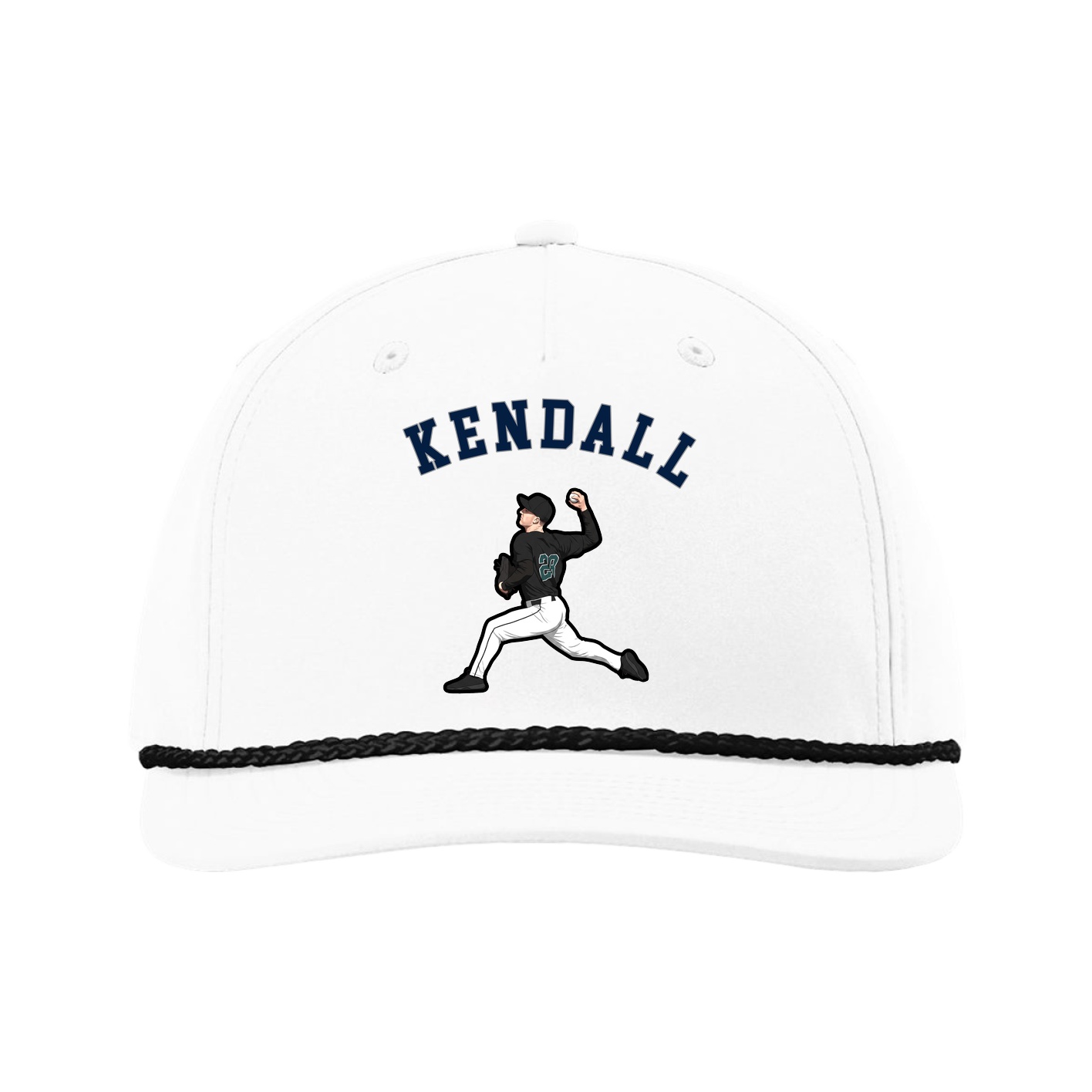 Five-Panel Classic Rope Cap — Shirsey Arch in White