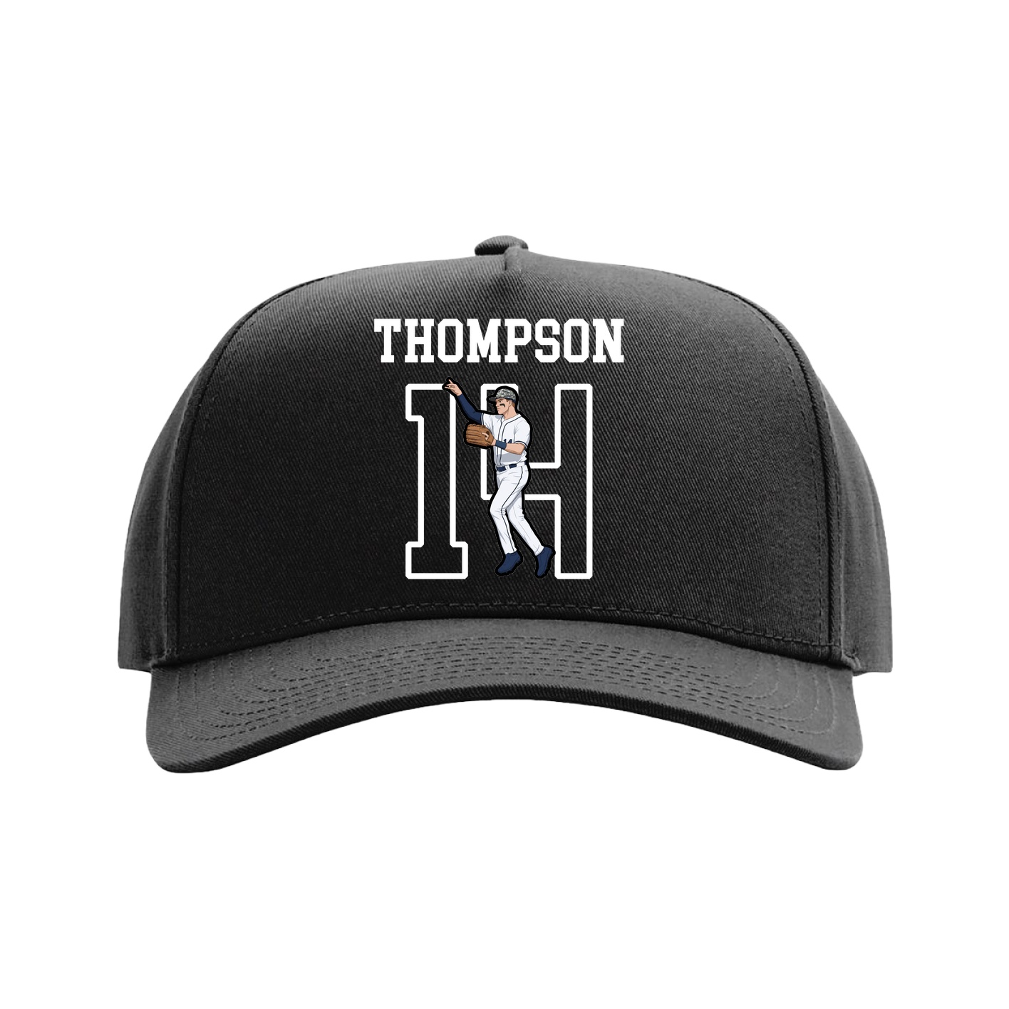 Full Fabric Five-Panel Champ Cap — Shirsey in Black