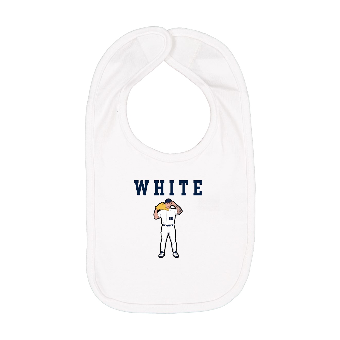 Infant Bib — Shirsey in White