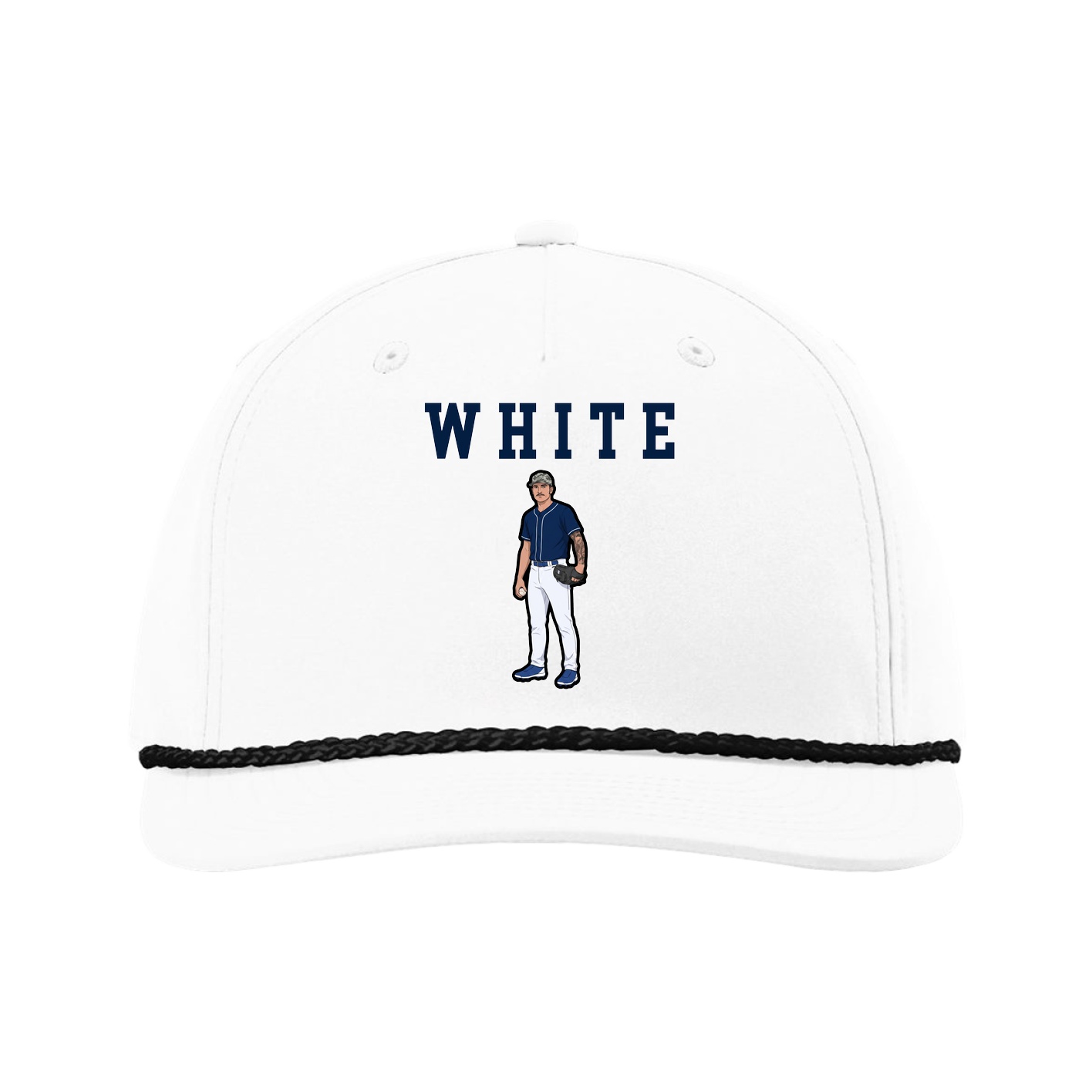 Five-Panel Classic Rope Cap — Shirsey in White