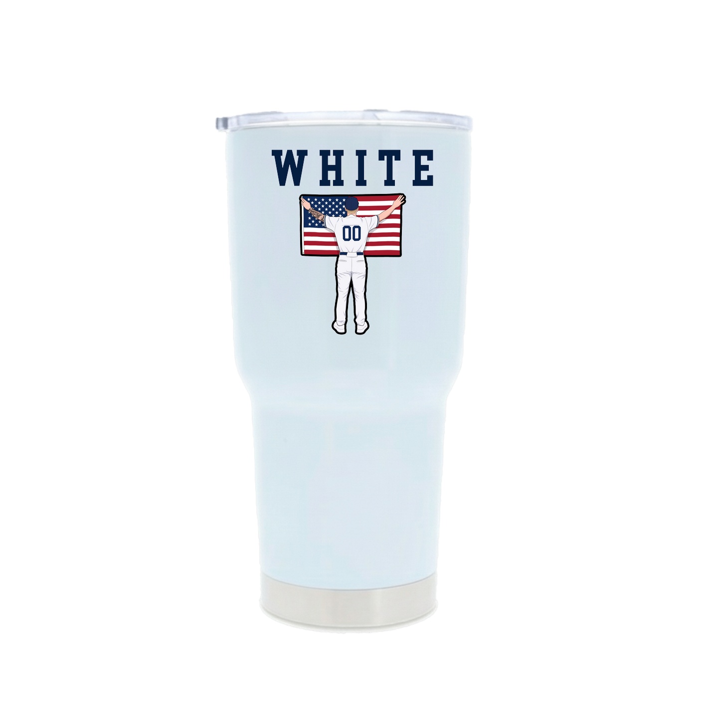 30oz Stainless Steel Tumbler — Shirsey in White