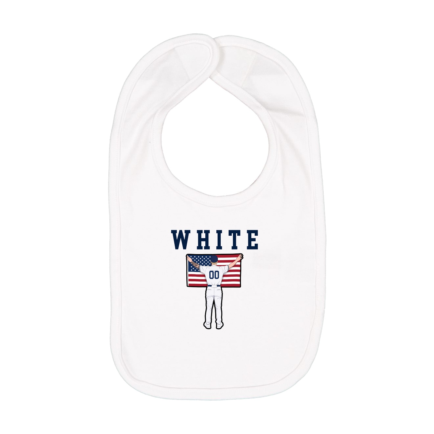 Infant Bib — Shirsey in White