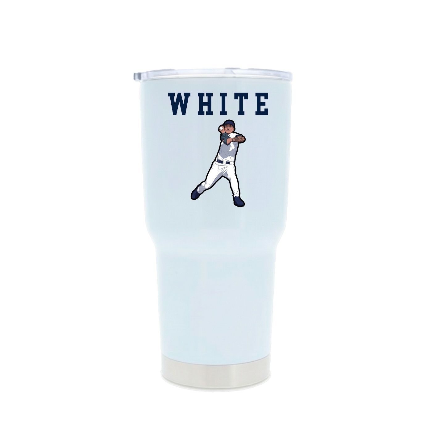 30oz Stainless Steel Tumbler — Shirsey in White