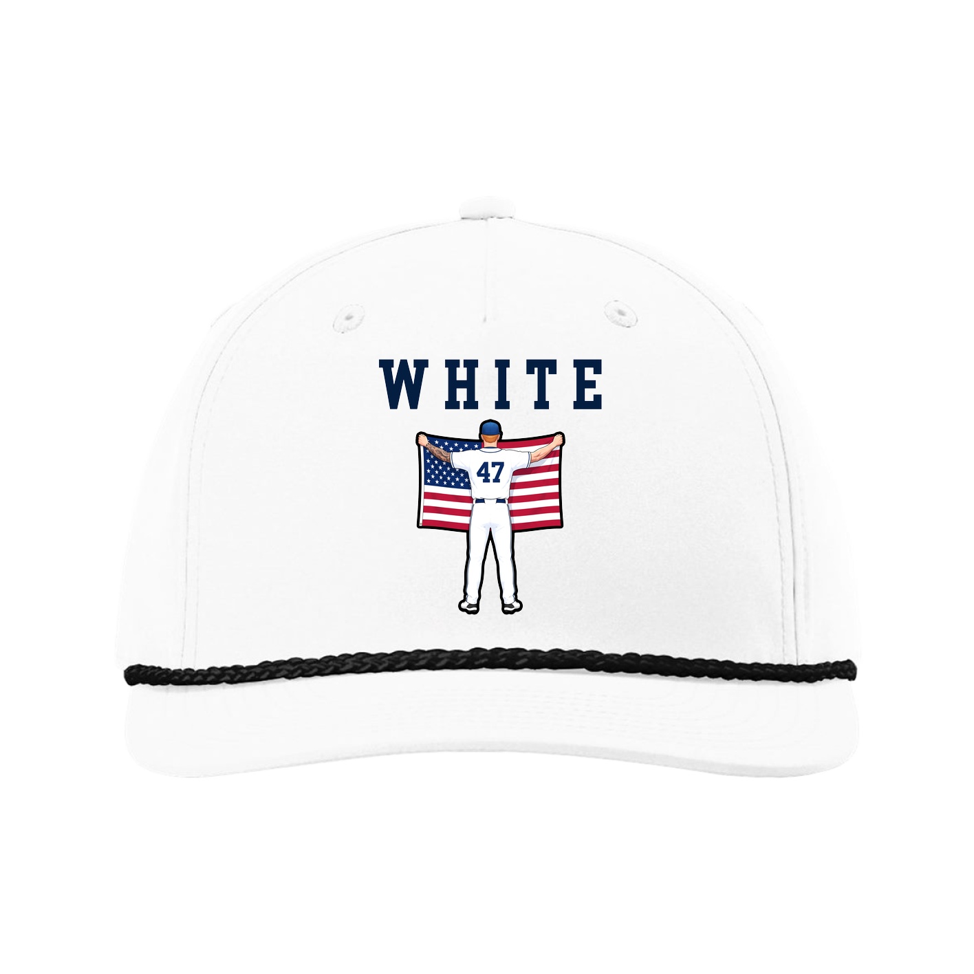 Five-Panel Classic Rope Cap — Shirsey in White