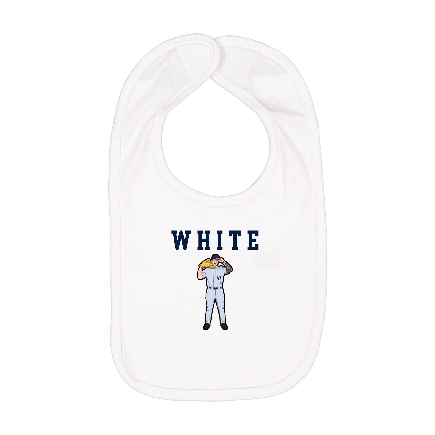Infant Bib — Shirsey in White