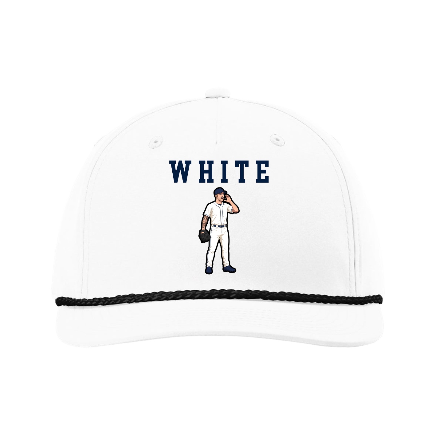 Five-Panel Classic Rope Cap — Shirsey in White