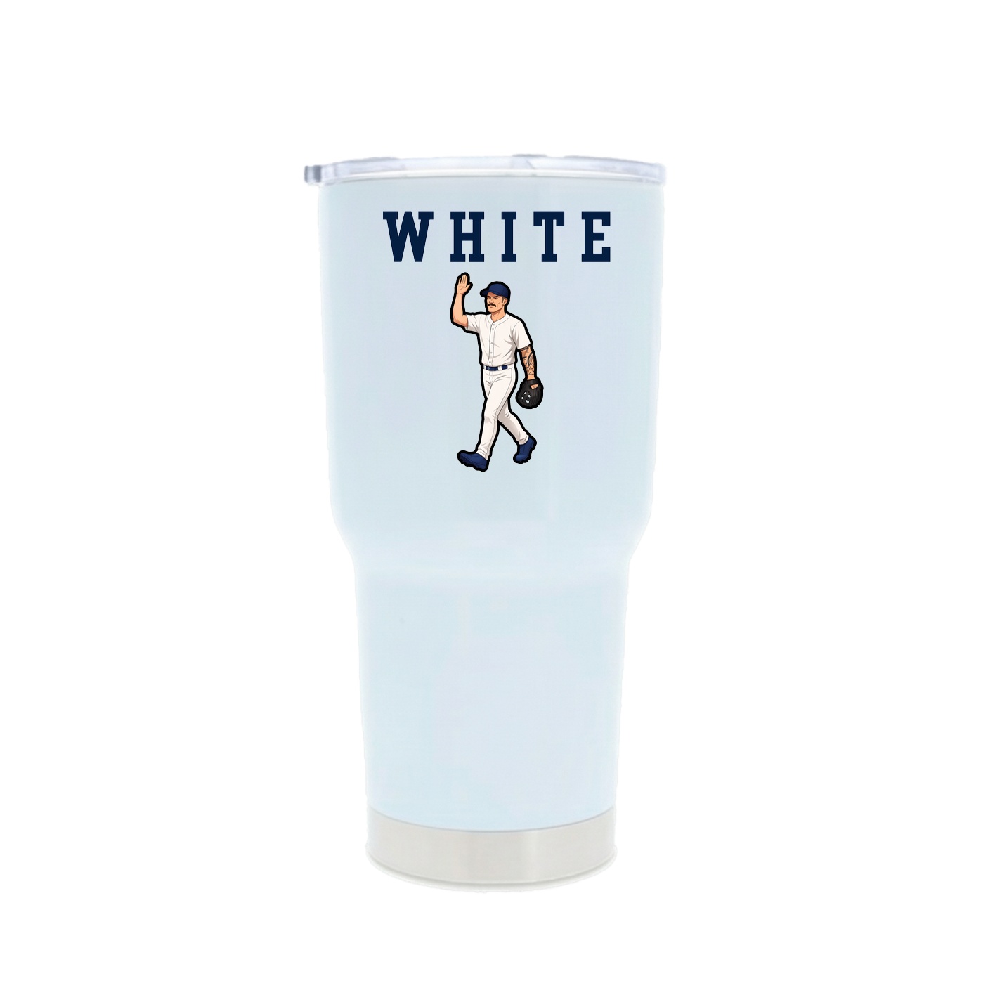 30oz Stainless Steel Tumbler — Shirsey in White