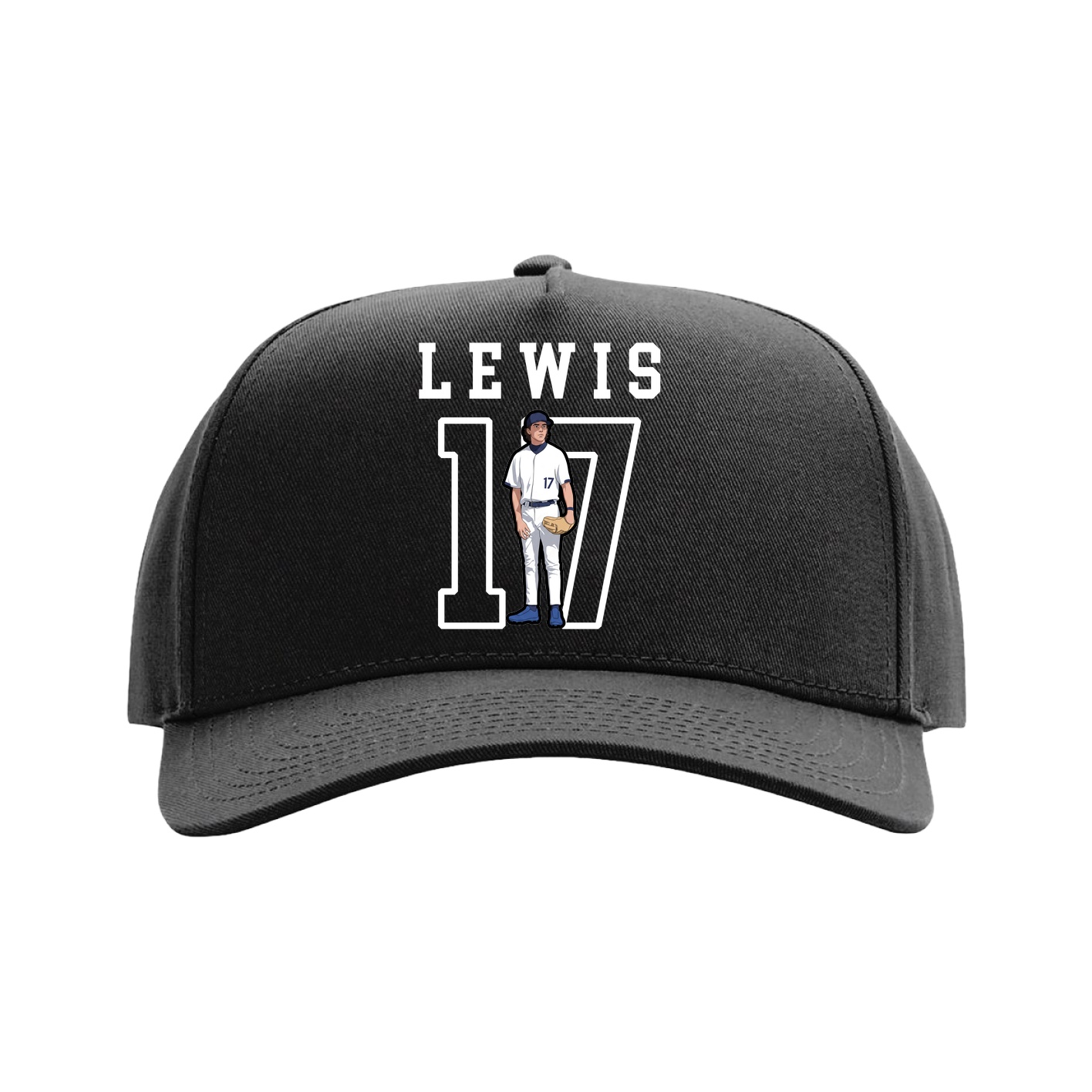 Full Fabric Five-Panel Champ Cap — Shirsey in Black