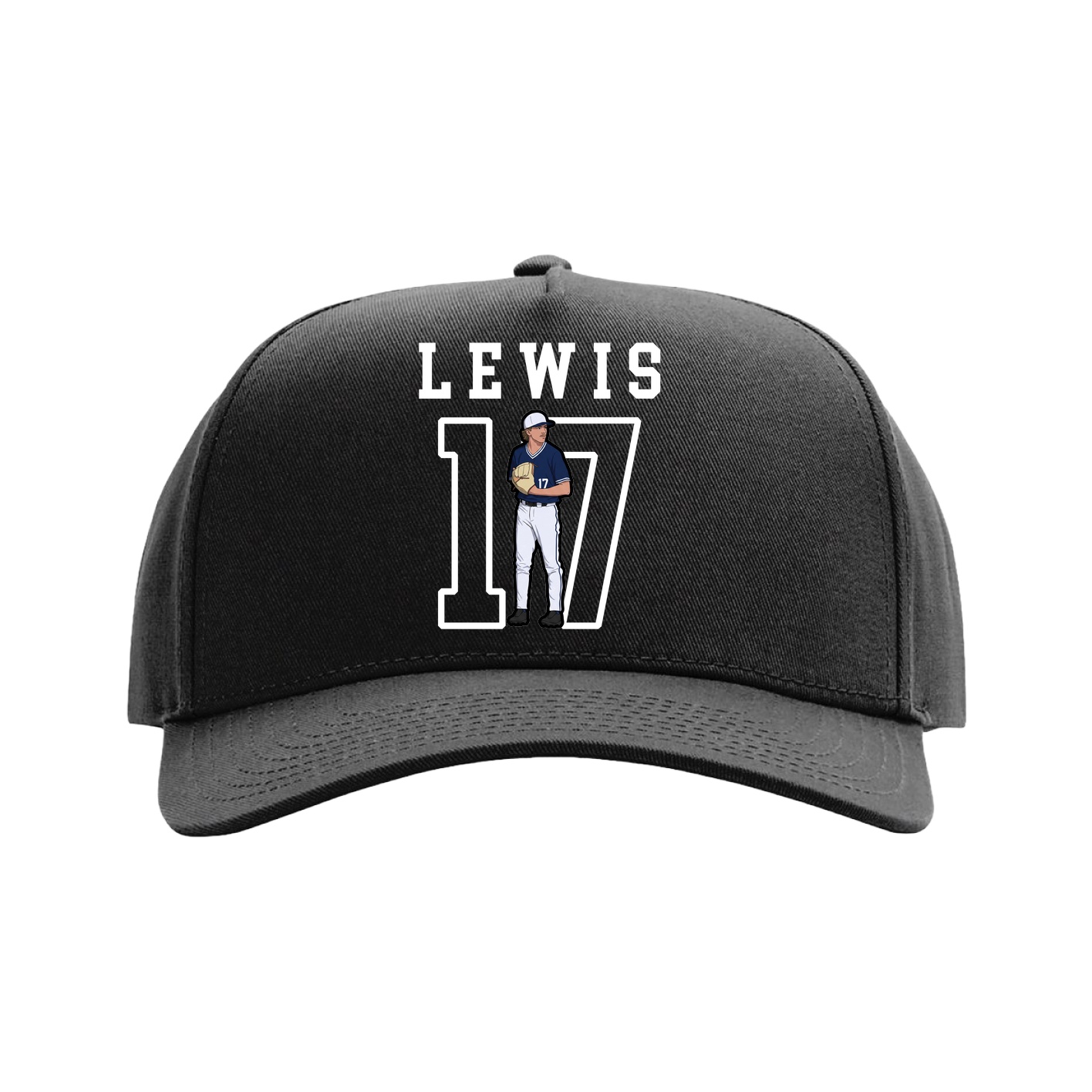 Full Fabric Five-Panel Champ Cap — Shirsey in Black