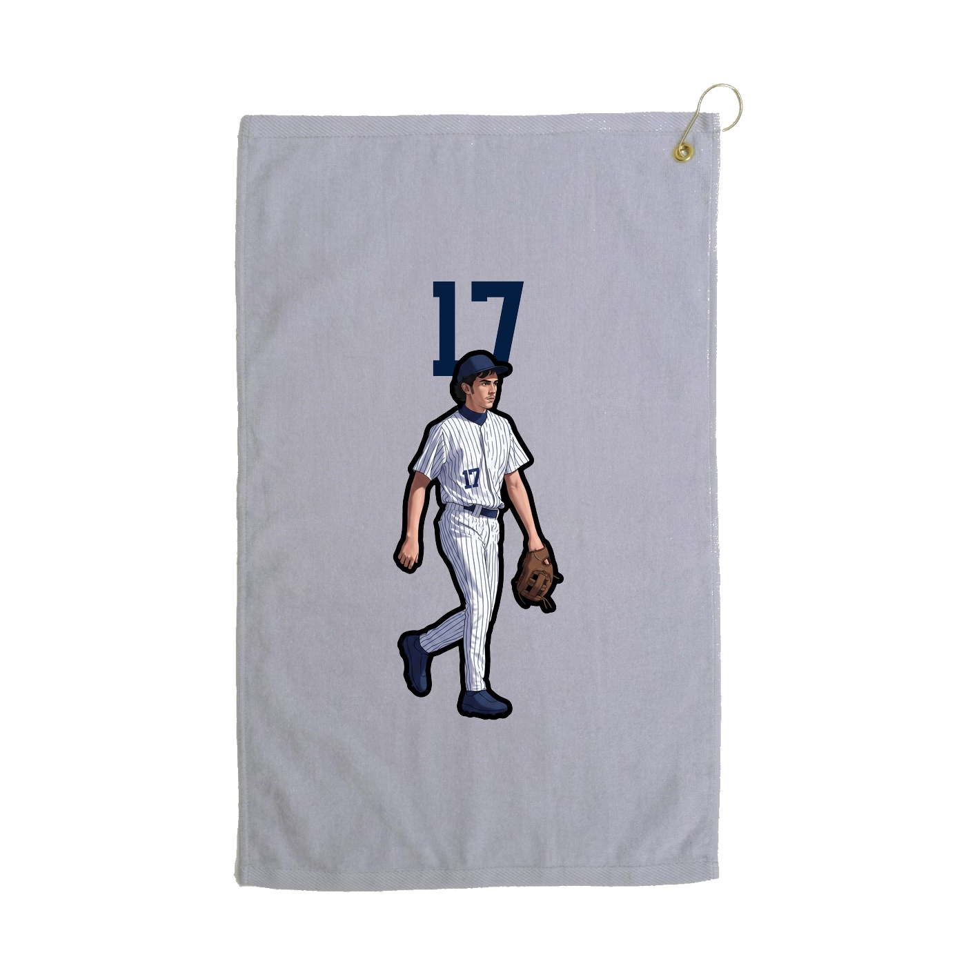 Golf Towel — Number Top in Grey