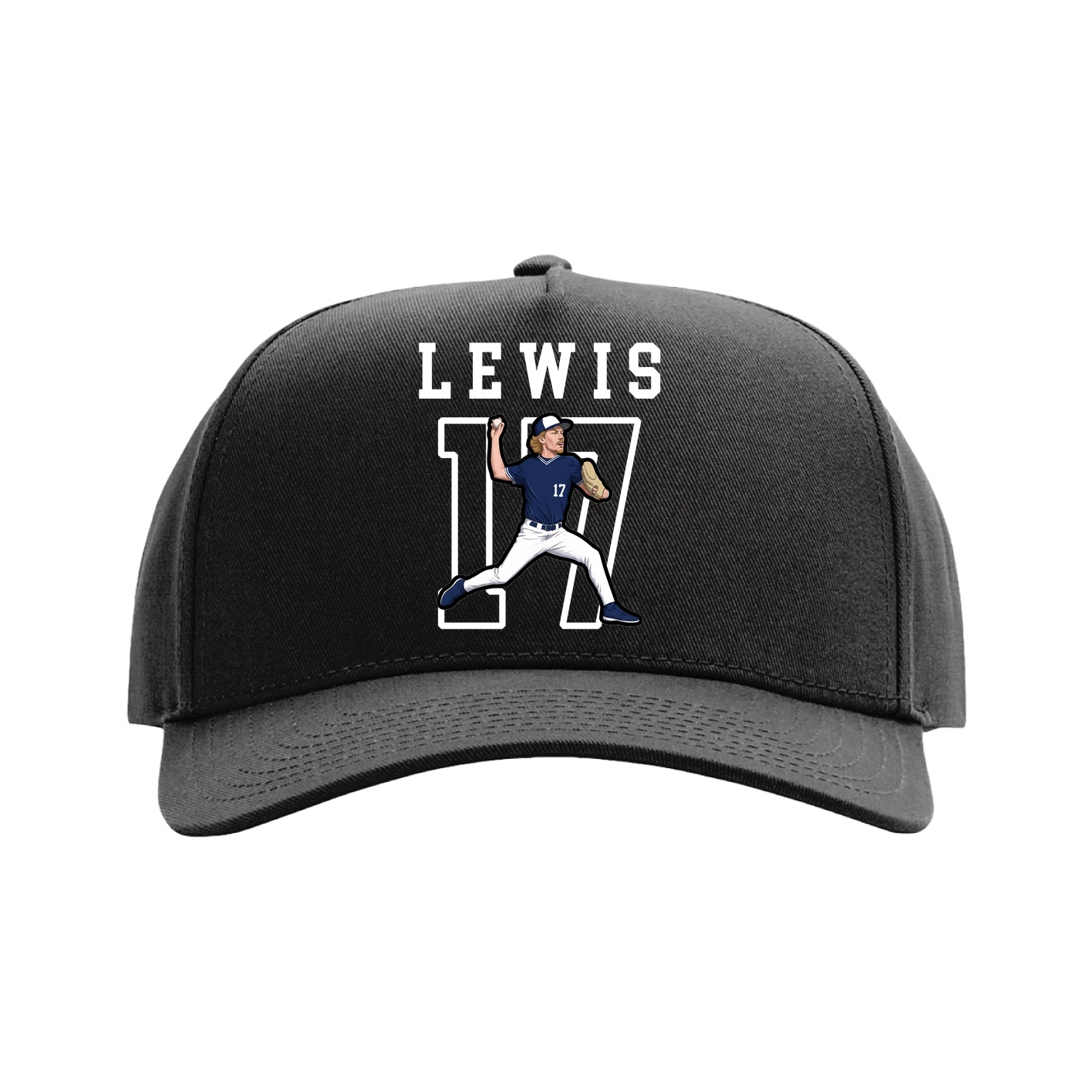 Full Fabric Five-Panel Champ Cap — Shirsey in Black