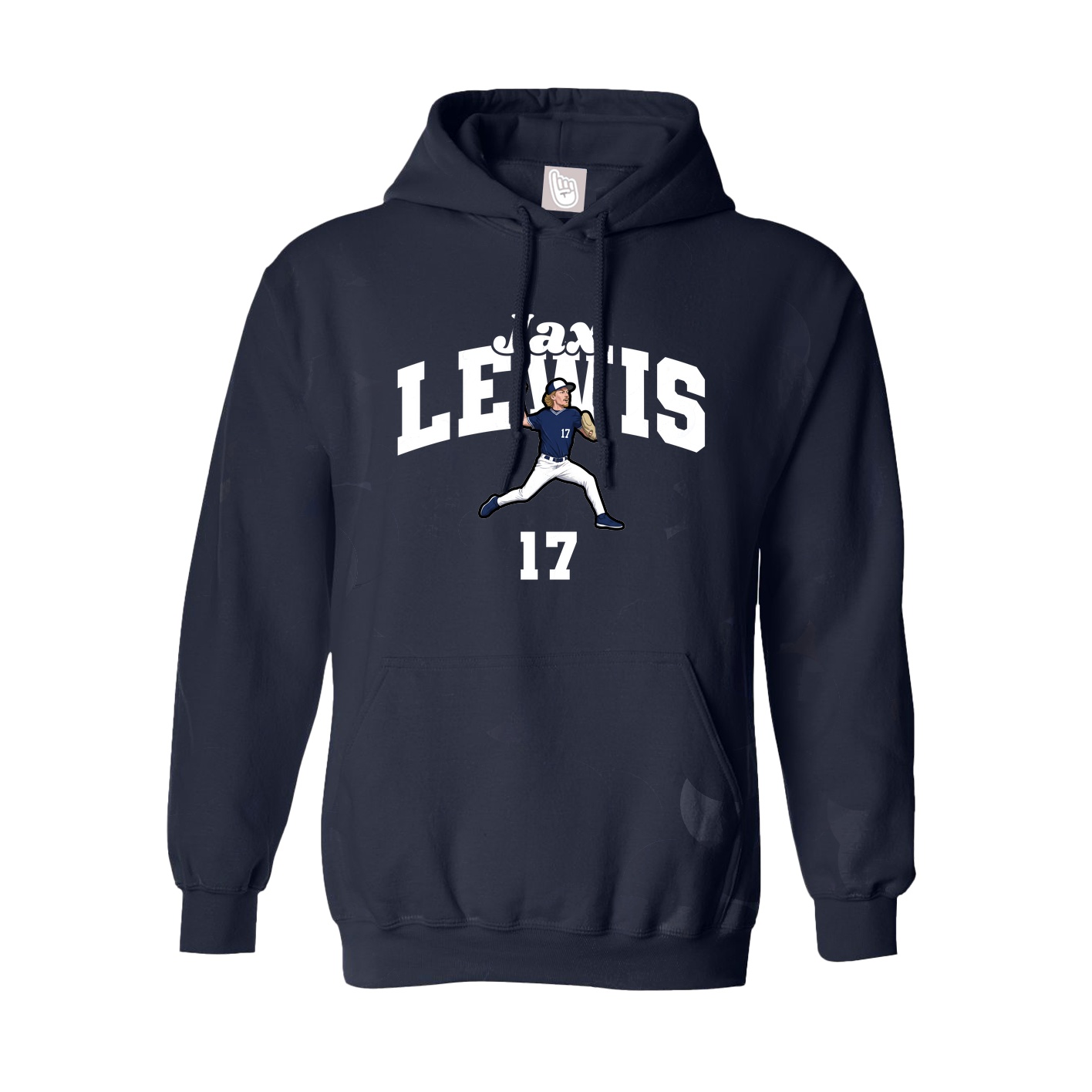 Youth Hoodie — Signature Arch in Navy