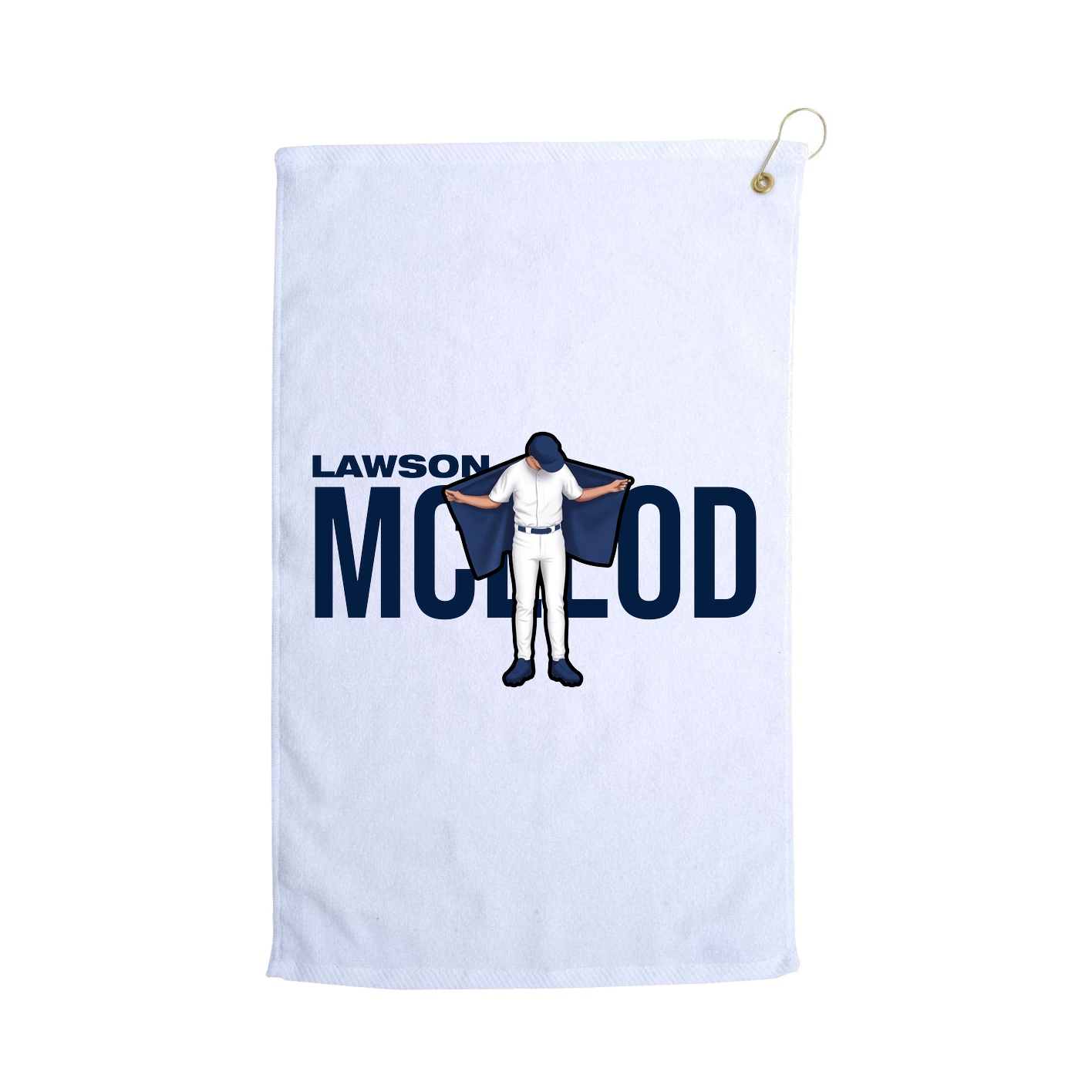 Golf Towel — Player Name in White