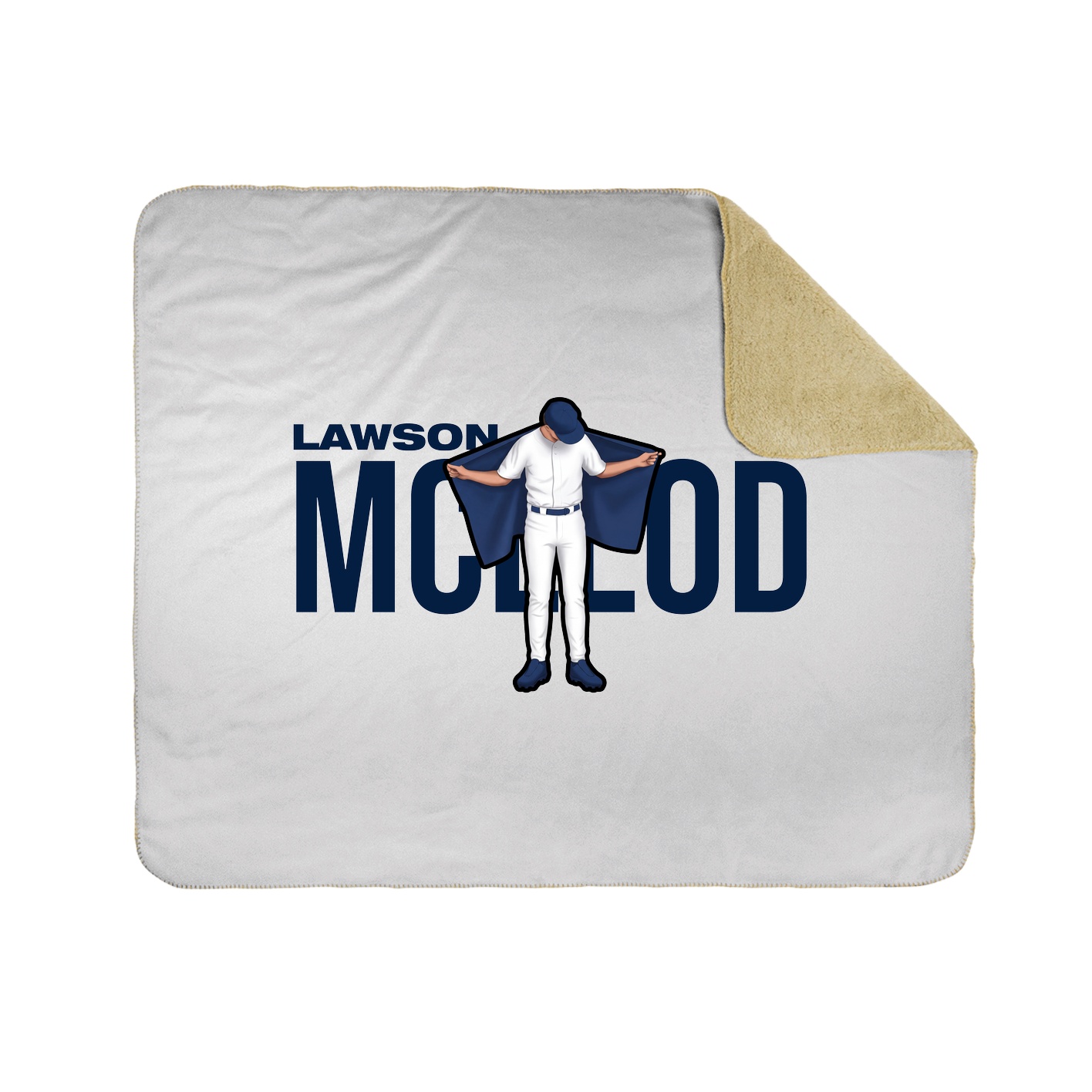 Throw Blanket — Player Name in White