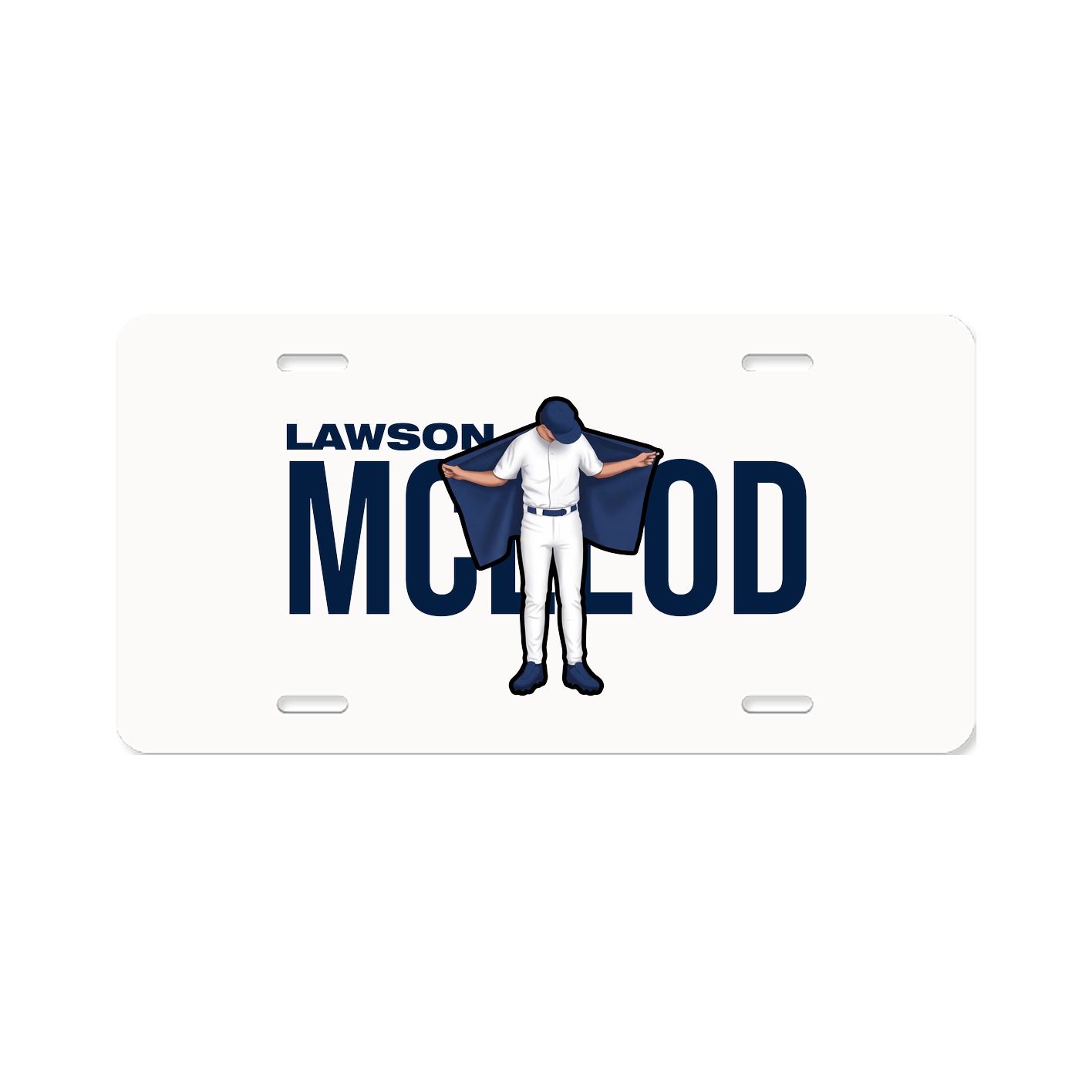 License Plate — Player Name in Classic