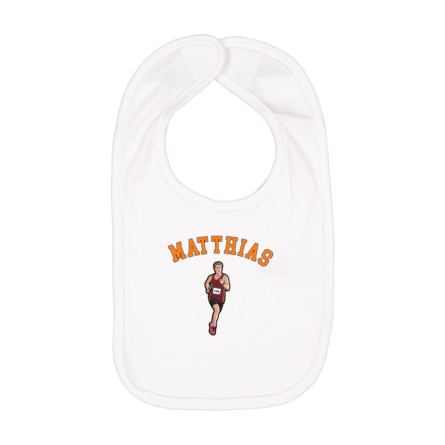 Infant Bib — Shirsey Arch in White