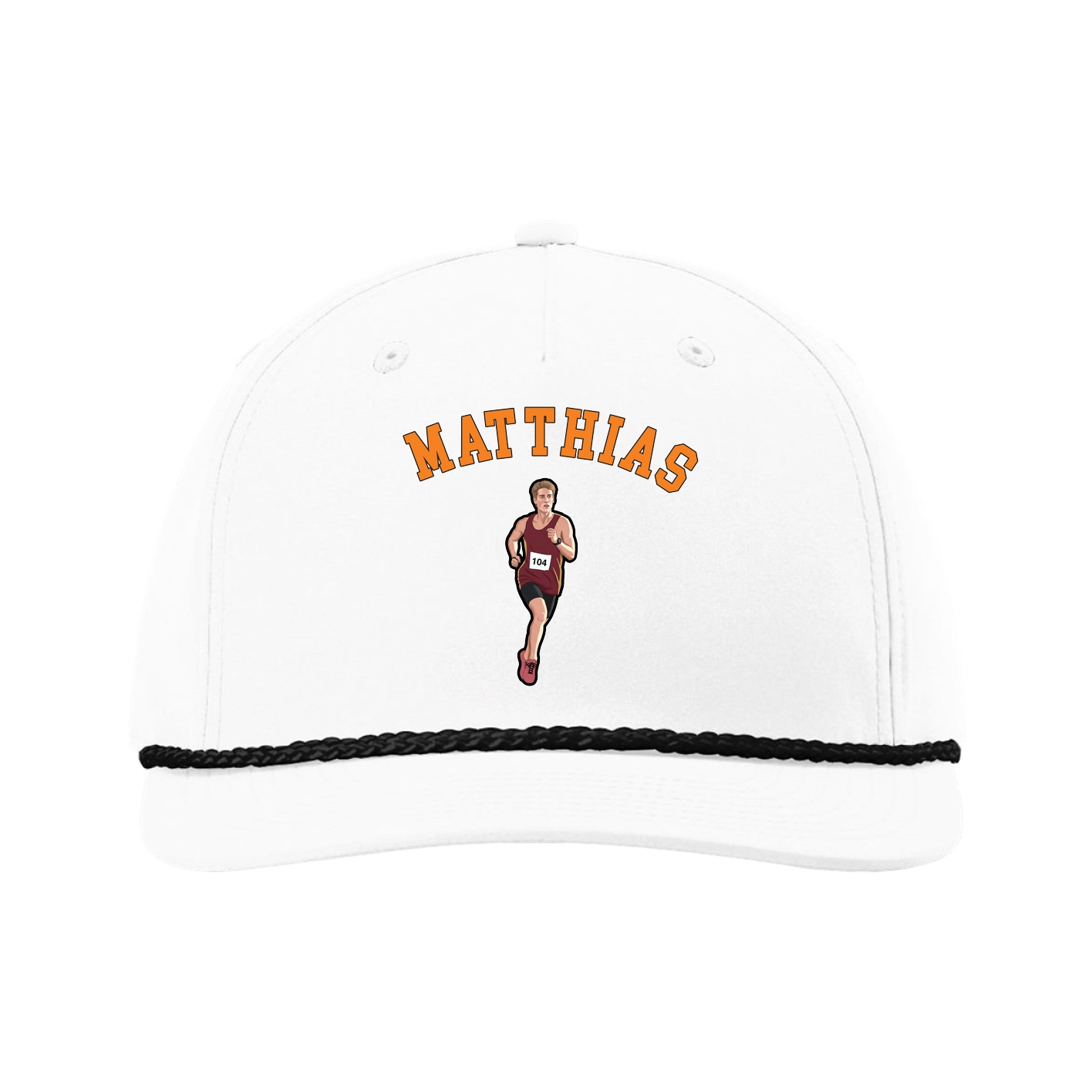 Five-Panel Classic Rope Cap — Shirsey Arch in White