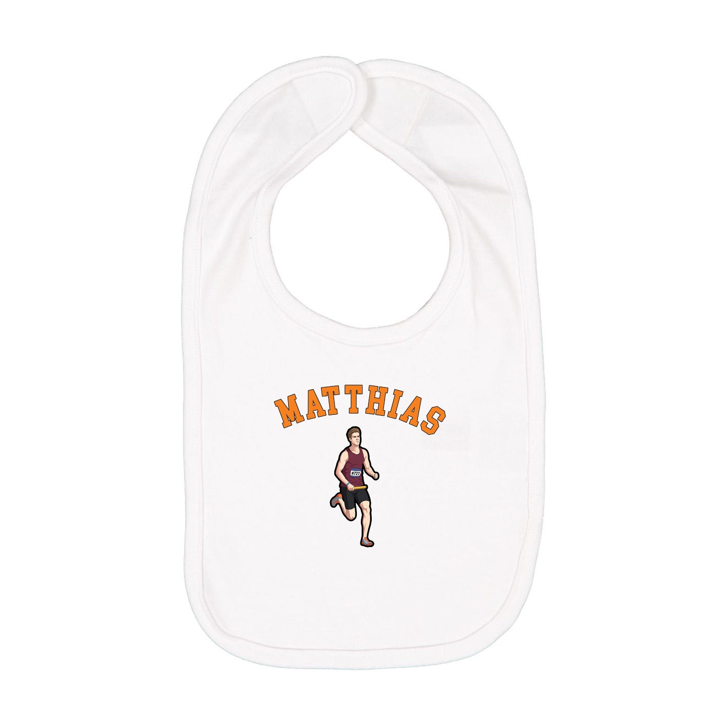 Infant Bib — Shirsey Arch in White