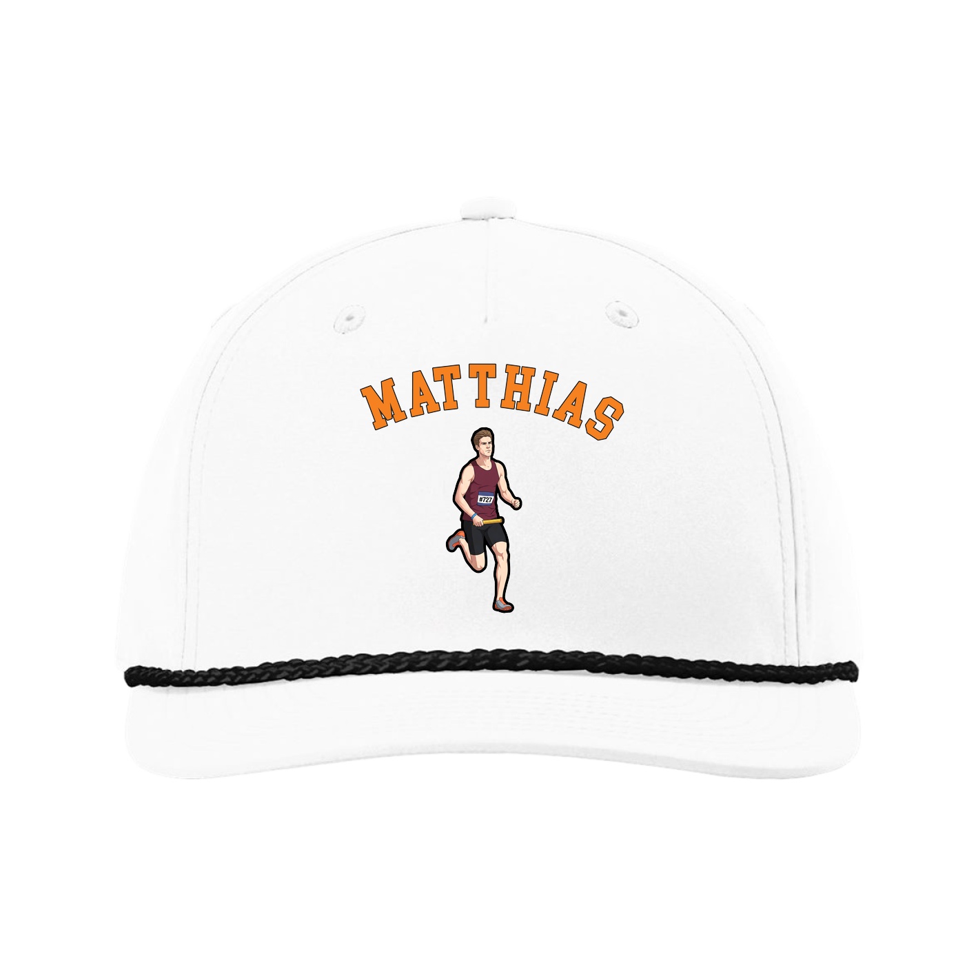 Five-Panel Classic Rope Cap — Shirsey Arch in White
