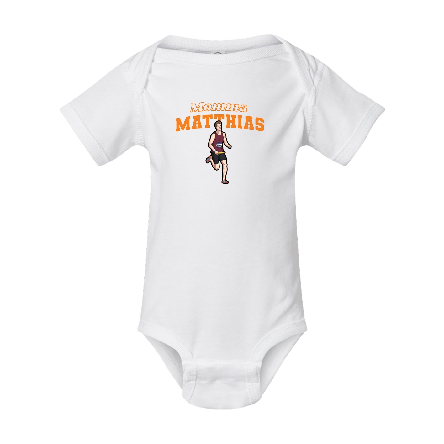 Baby Onesie — Mothers Day Block in White