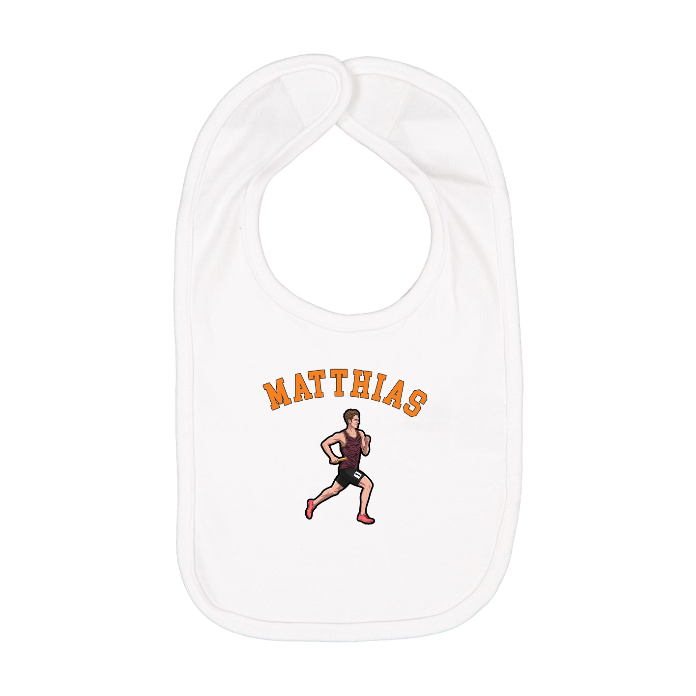 Infant Bib — Shirsey Arch in White