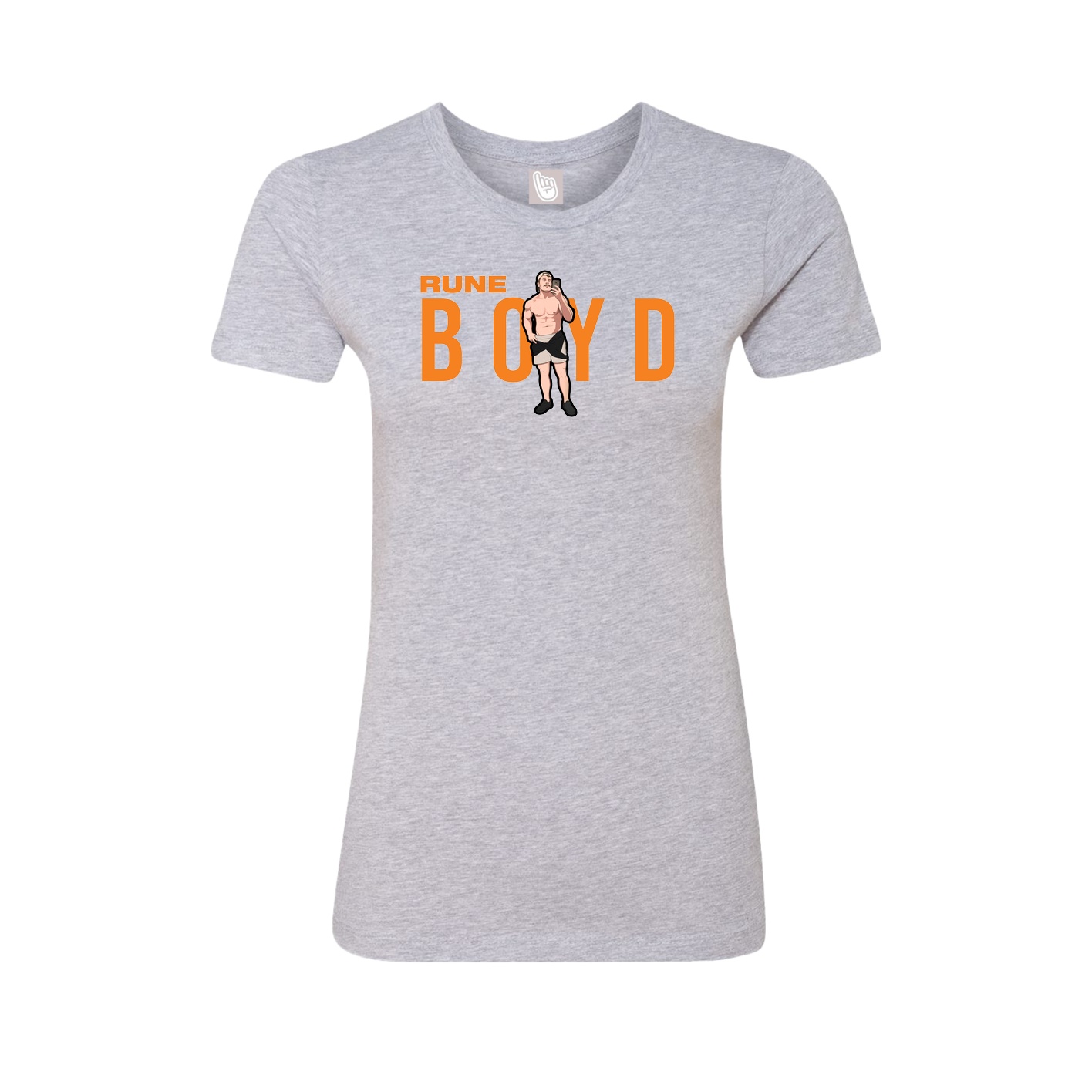 Fitted Women's Tee — Player Name in Grey