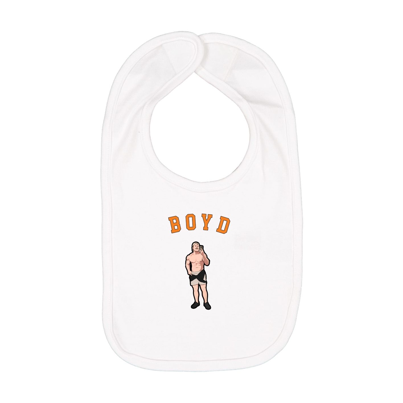Infant Bib — Shirsey Arch in White