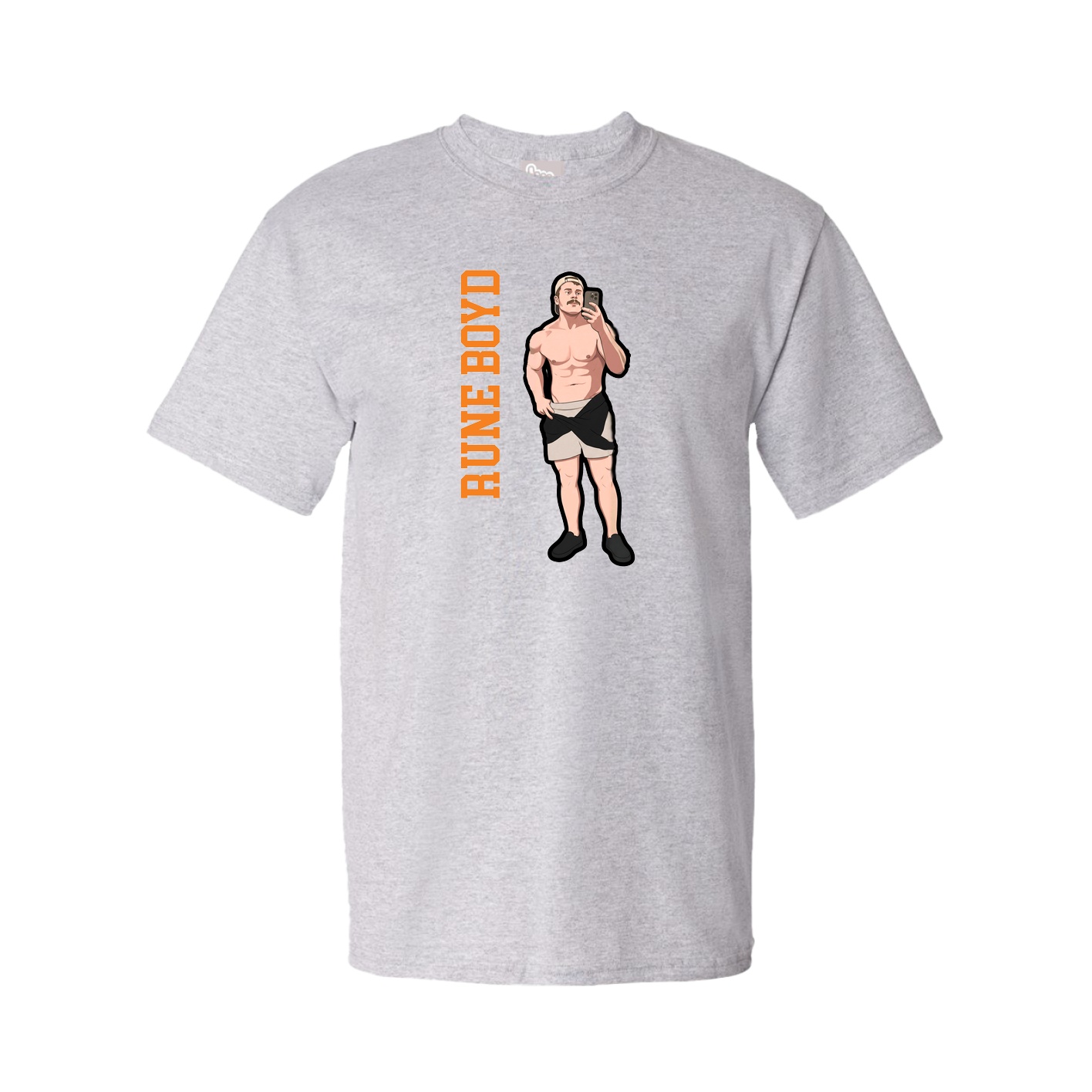 Tee — Name Vertical in Grey