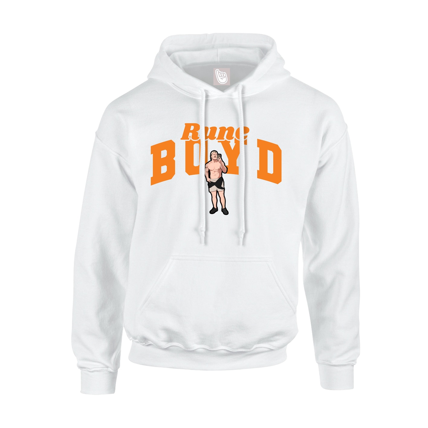 Hoodie — Signature Arch in White
