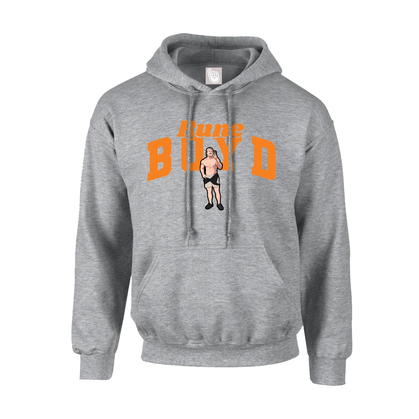 Youth Hoodie — Signature Arch in Grey