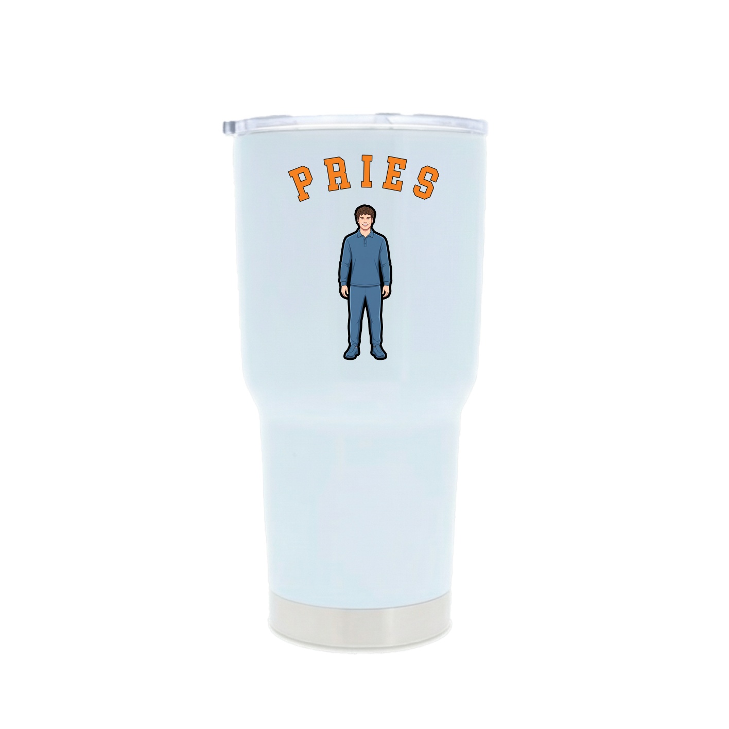 30oz Stainless Steel Tumbler — Shirsey Arch in White