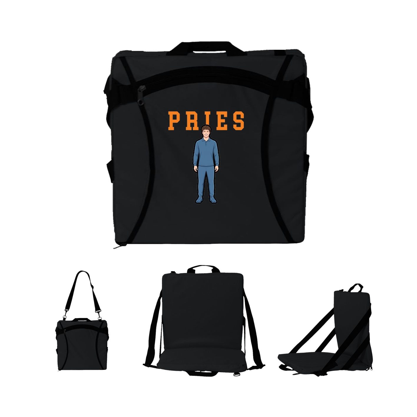 Folding Stadium Seat — Shirsey in Black