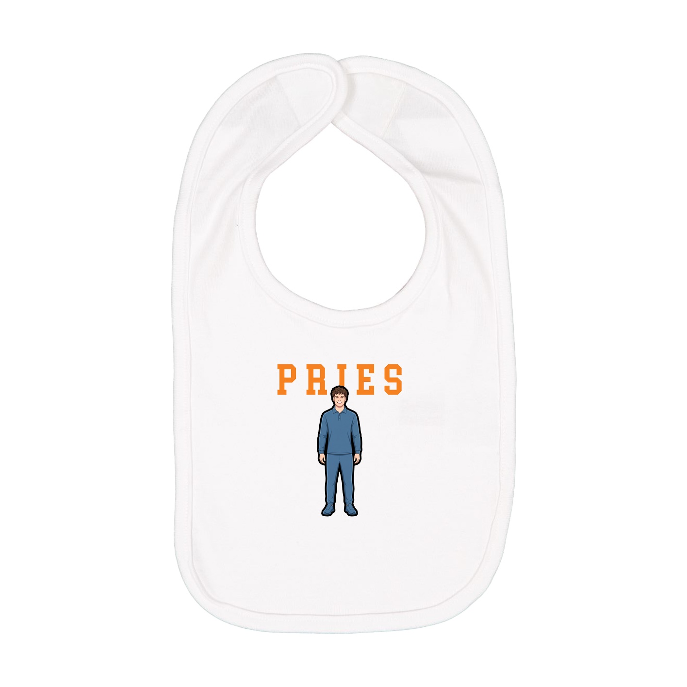 Infant Bib — Shirsey in White