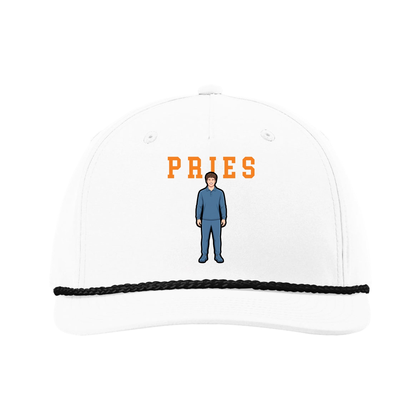 Five-Panel Classic Rope Cap — Shirsey in White