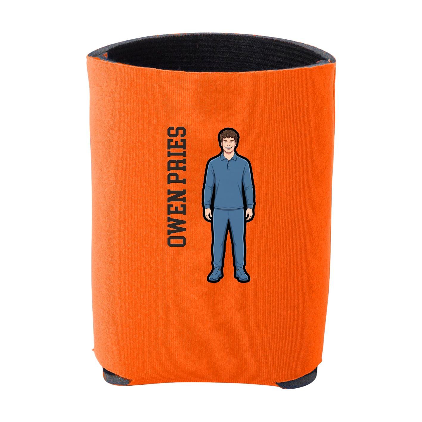 Can Holder — Name Vertical in Orange