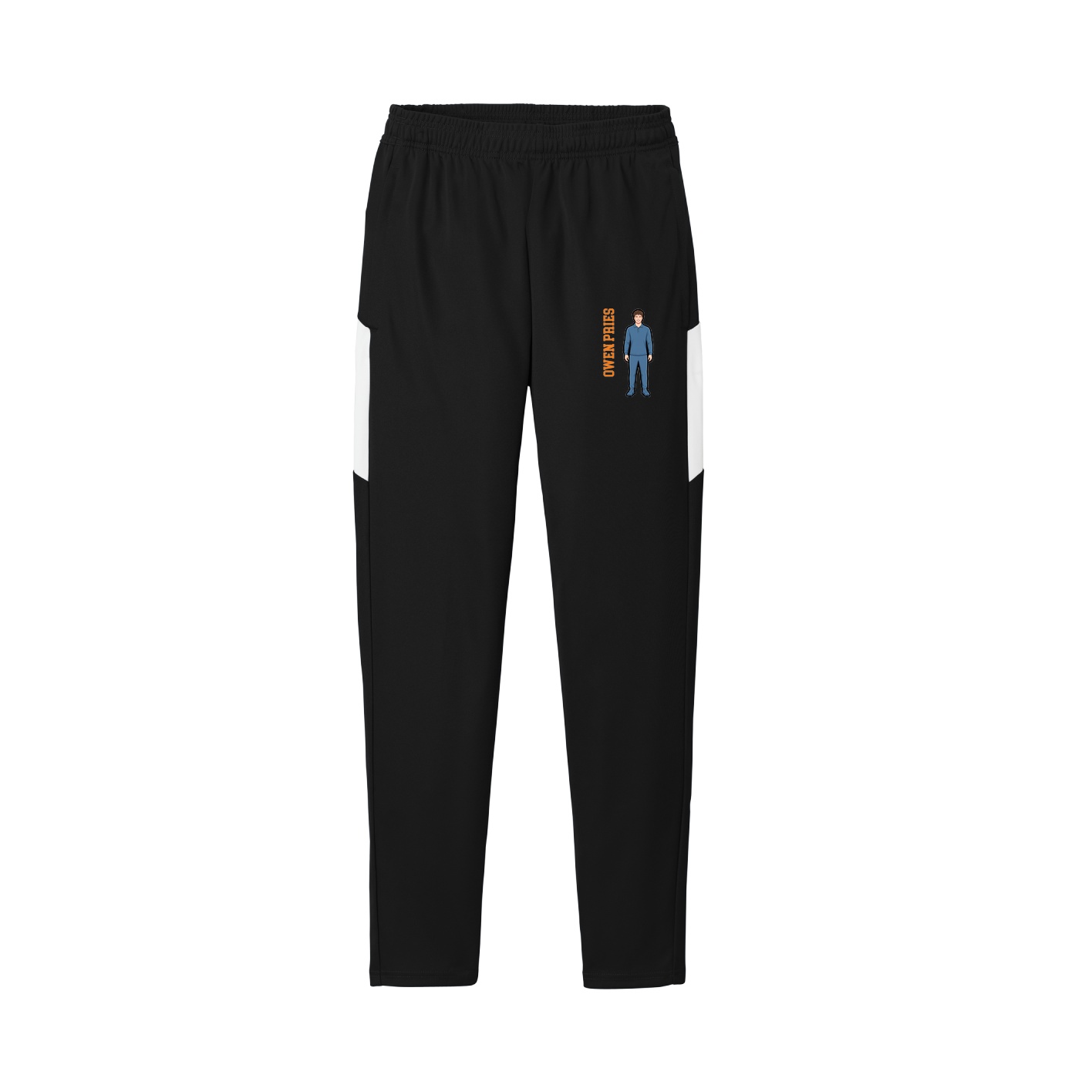 Team Travel Pant — Name Vertical in Black/White