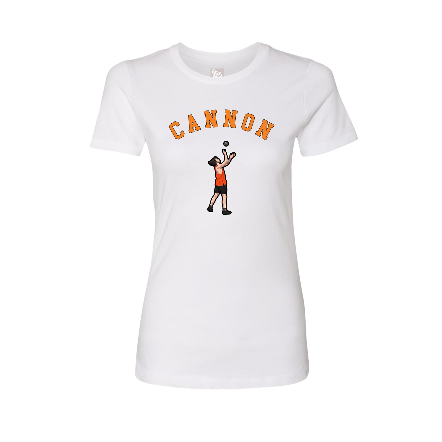 Fitted Women's Tee — Shirsey Arch in White