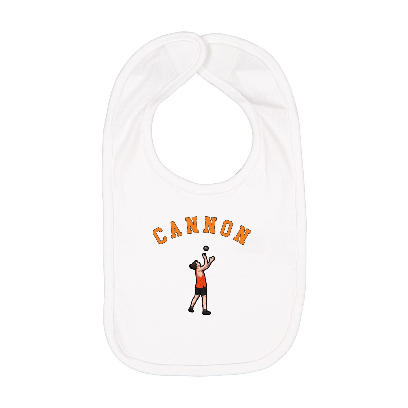 Infant Bib — Shirsey Arch in White