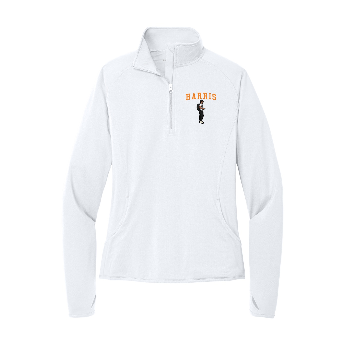 Women's Q-Zip Pullover — Shirsey in White
