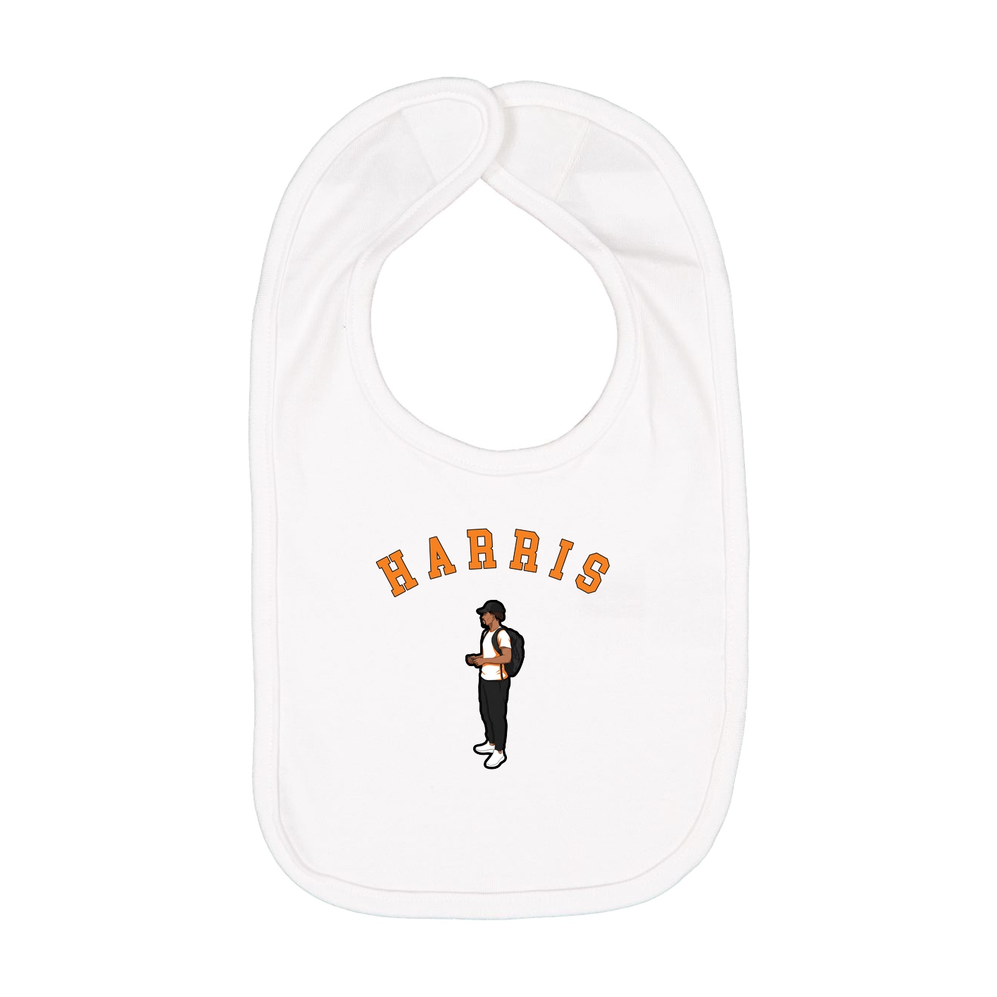 Infant Bib — Shirsey Arch in White