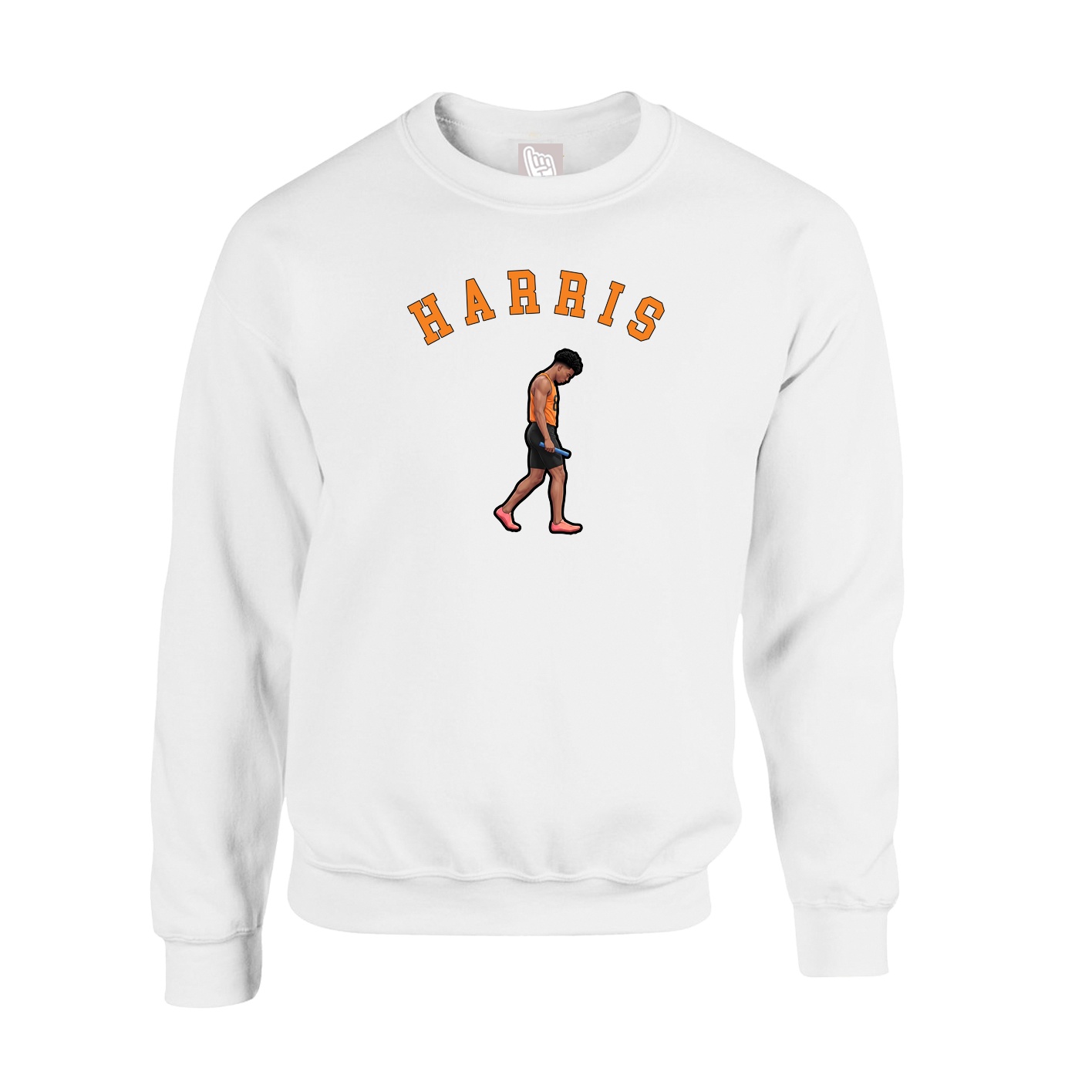 Fleece Crew — Shirsey Arch in White