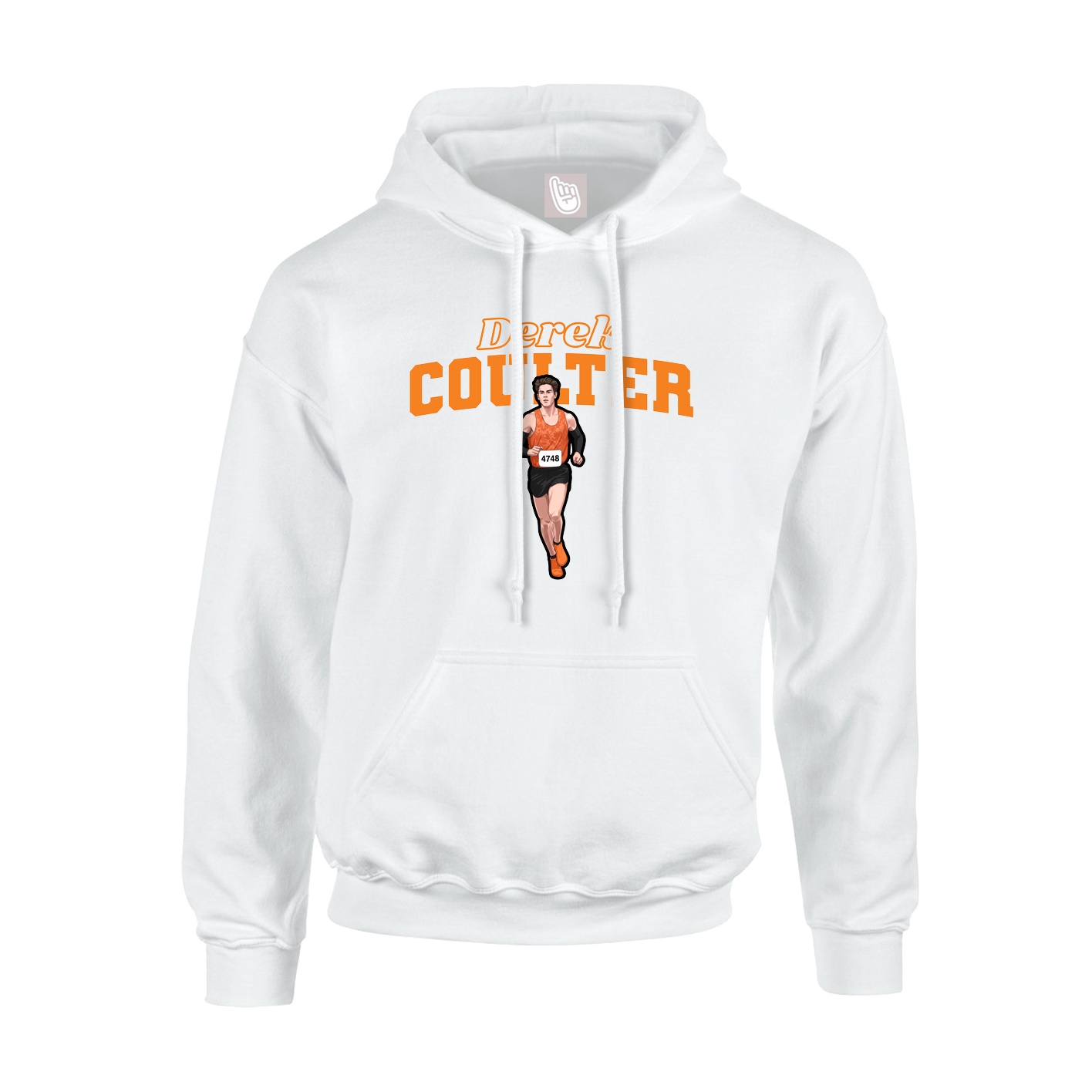 Hoodie — Name Arch in White