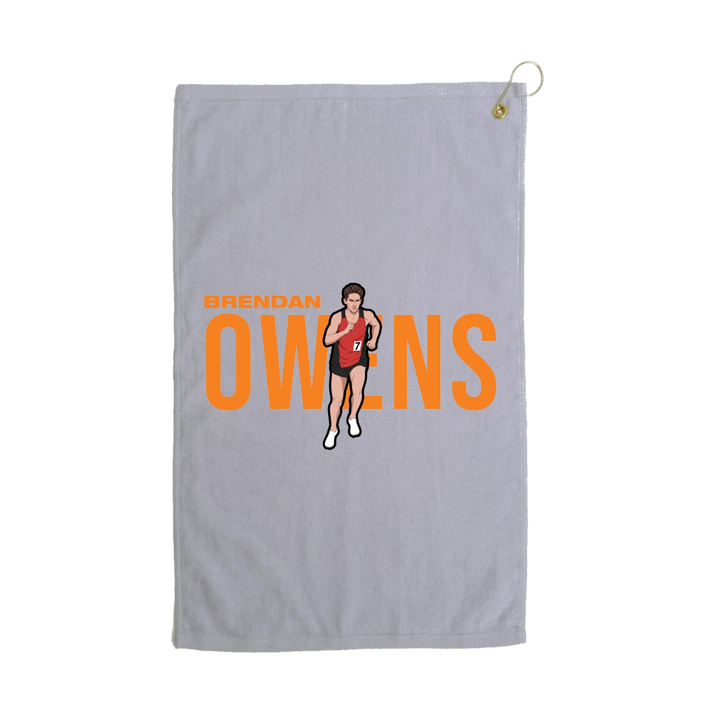 Golf Towel — Player Name in Grey