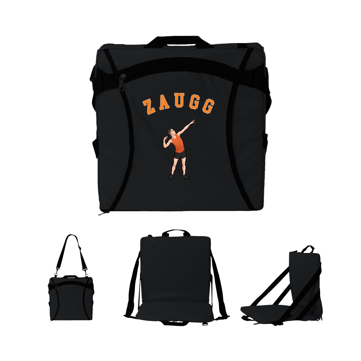 Folding Stadium Seat — Shirsey Arch in Black
