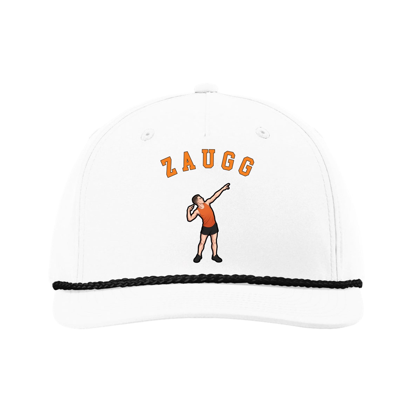 Five-Panel Classic Rope Cap — Shirsey Arch in White