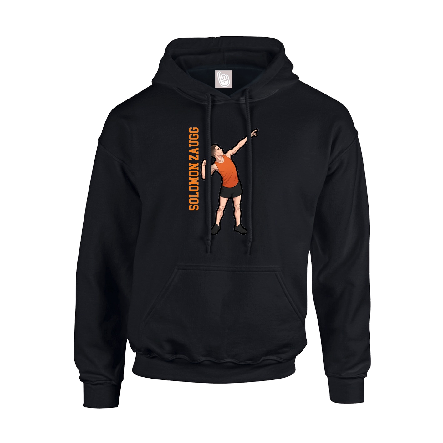 Hoodie — Name Vertical in Black