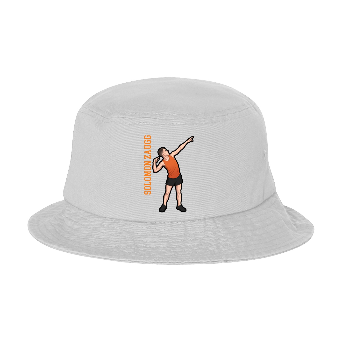 Bucket Cap — Name Vertical in White