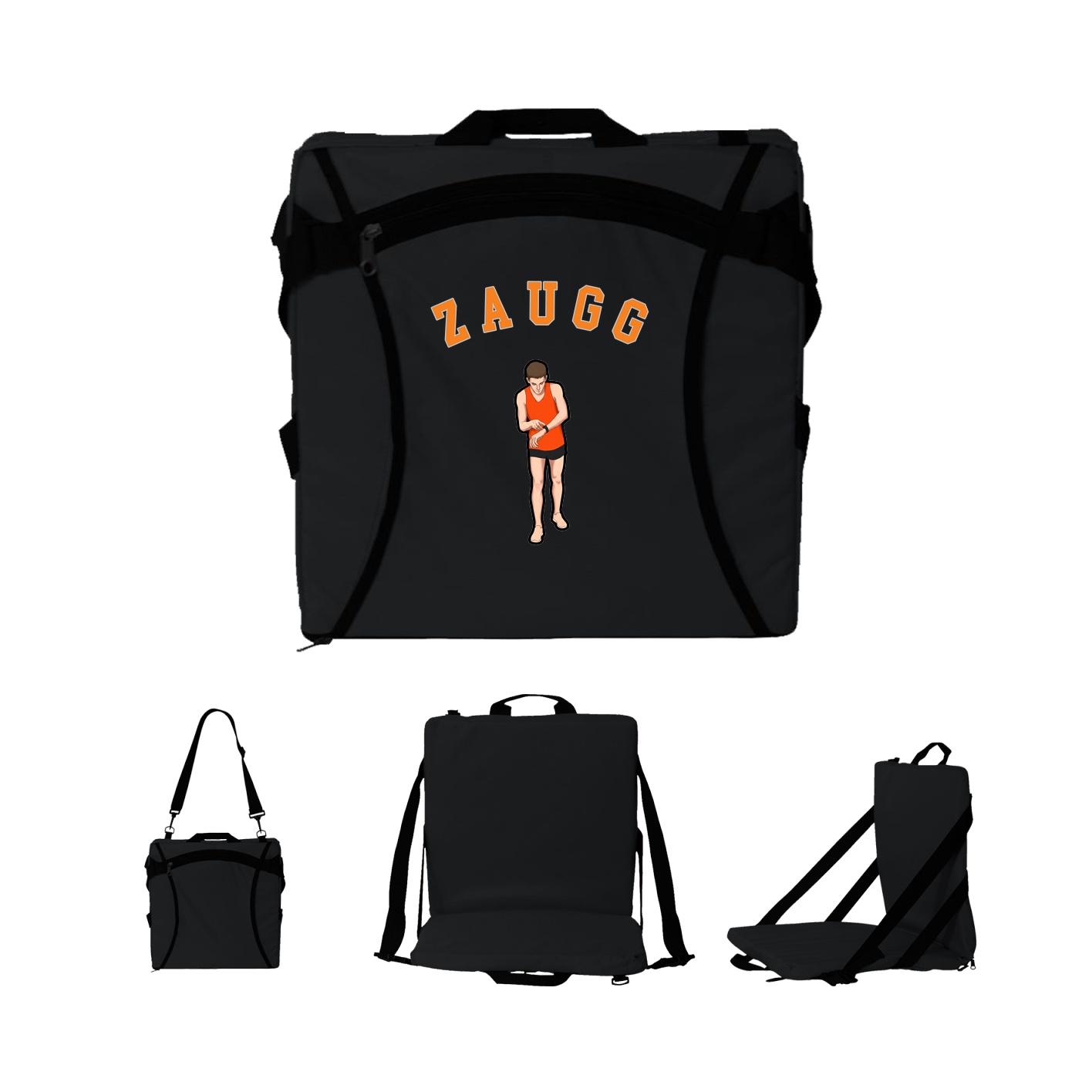Folding Stadium Seat — Shirsey Arch in Black